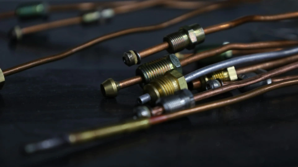 a close up of many different types of wires